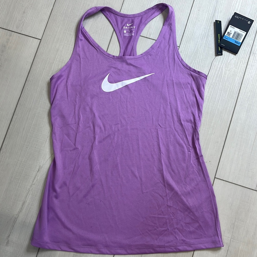 Nike Women's Purple Dri-FIT Racerback Tank Top